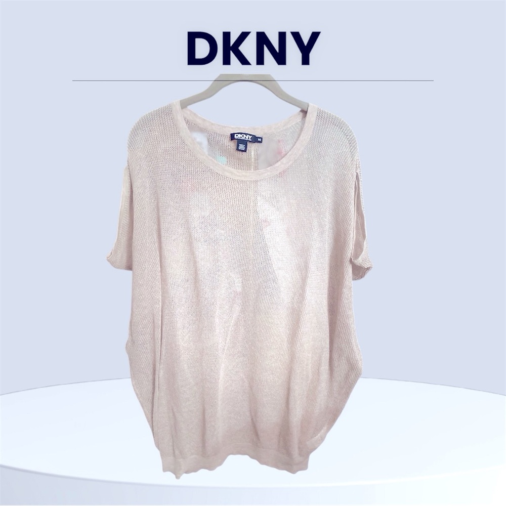 Designer light mauve mesh top